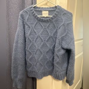 Fuzzy sweater, dusty blue